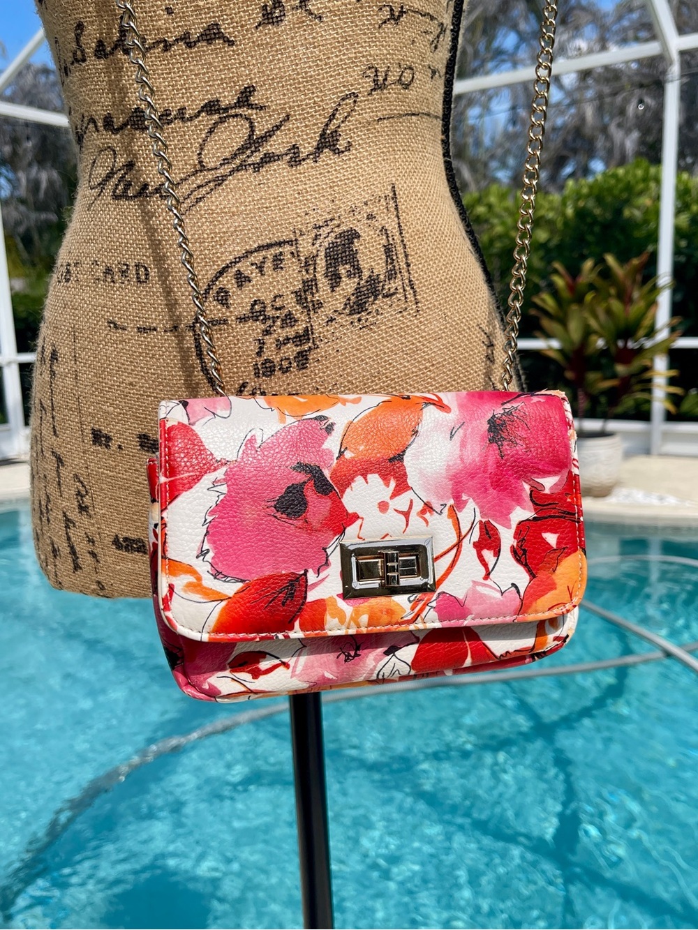 Small Flowery Shoulder Crossbody Bag - Excellent Condition